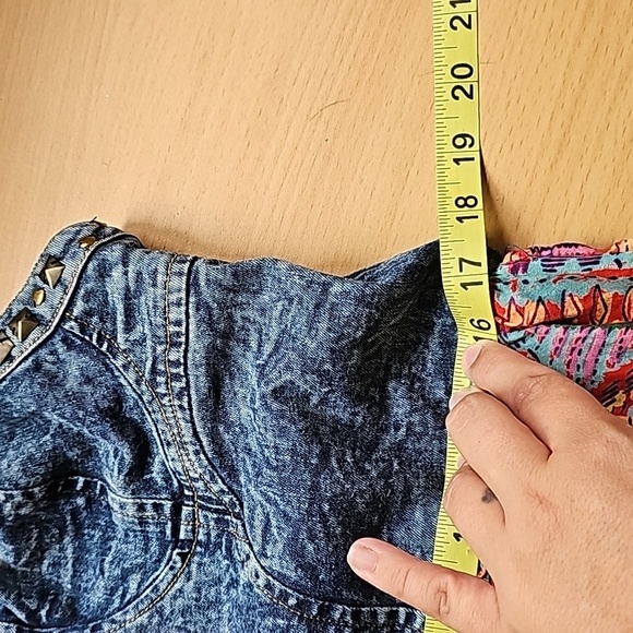 MED Angie geometric studded denim Jean midi dress - Picture 8 of 12